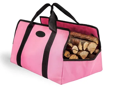 Custom Extra Large Waterproof Firewood Log Carrier Canvas Firewood Holder Indoor
