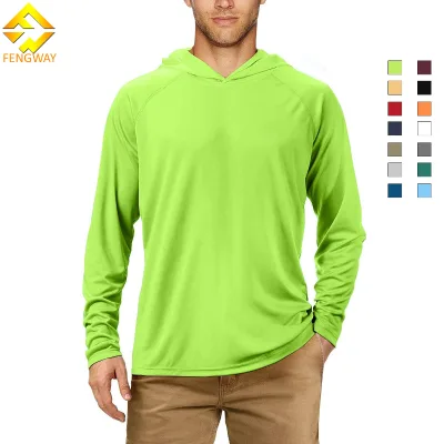 Custom Logo Lightweight Sports Upf 50+ Hoodie Breathable Quick Dry Cooling Comfortable Long Sleeve Fishing Shirts Jersey