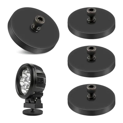 Wholesale Magnetic Base With Internal Thread Anti-Scratch Rubber Coated Magnet