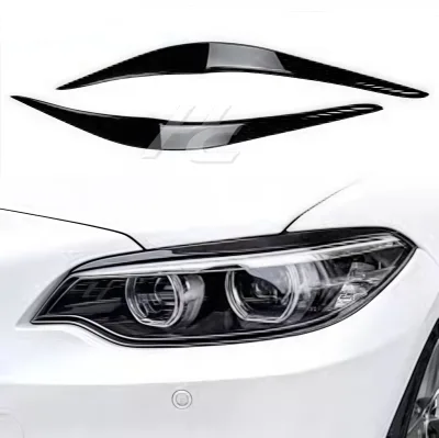 HC Auto Refit Parts Front Headlight Eyelid Cover Eyebrows Light Brow Trim for BMW 2 Series F22 F23 F87 M2 2014-2020