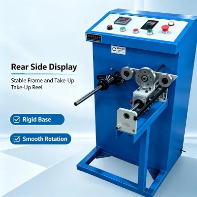 GS Best Selling Industrial Compact Structure Automatic Winding Take Pay Machine 300 to 400mm Reel Fiber Optic Cable Processing