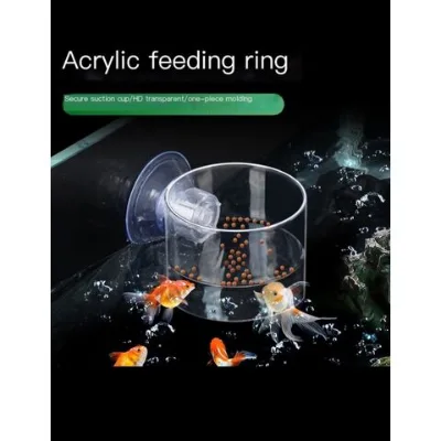 Acrylic High Transparency Feeding Ring Fish Tank Feeder Floating Fixed Fish Feeder Feeding Ring Feeding Tube