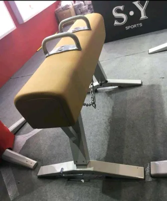 China Factory FIG Standard Pommel Horse Height From 95cm to 125cm PVC Leather Cover Artistic Gym Pommel Horse for Training