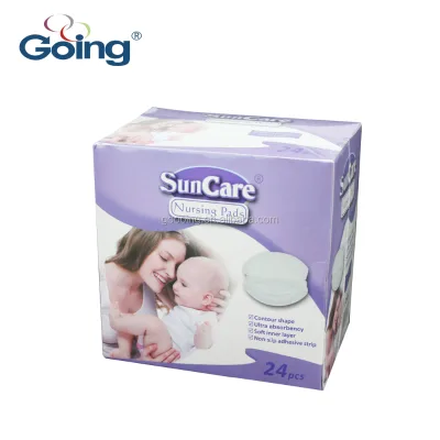 Disposable breast pad with adhesive tape and spandex ultra thin soft nursing pad breastfeeding pad