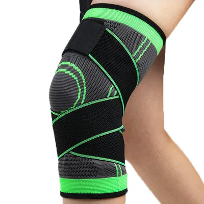 Wholesale Sports Knee Pads & Braces Fashion Spandex/Nylon Lace-Up Adjustable Breathable Knee Support with Bandage