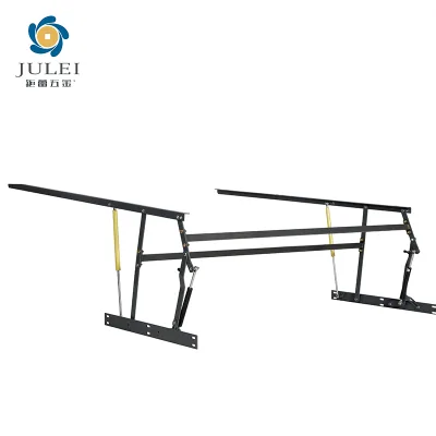 Customized Modern Style Small Packing Cbm Easy Assemble Twin King Size Bed Frame Structure Metal Frame+Wood Slats 250-400KG