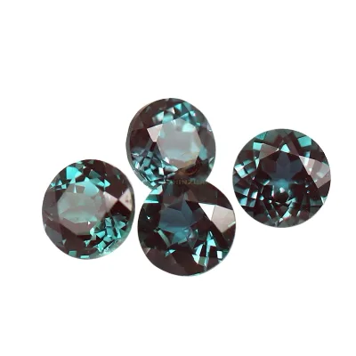 Chinzuan Round Brilliant Cut 6mm Pink Color Play Lab Grown Alexandrite Gemstone 1ct Third Party Certified