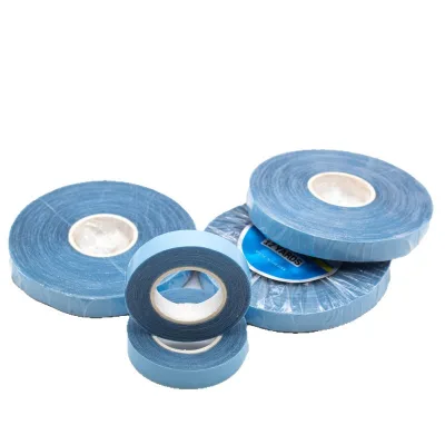 Bowen HDS-346452642564 Double-Sided 3-36 Yard Blue Polyester Tape Roll for Lace Front Wig Human Hair Extension Adhesive