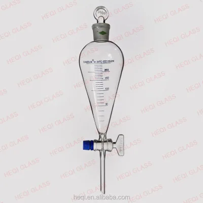 Pear-shape Separatory Funnel with Glass Stopcock,graduated