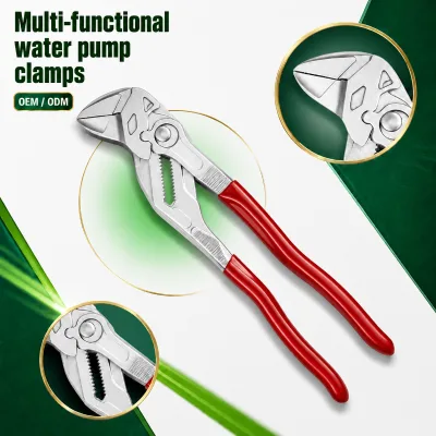 CR-V Water Pump Pliers Groove Joint Pliers Adjustable Pipe Wrench Plumbing Hand Tool Large Opening OEM Factory Wholesale OEM