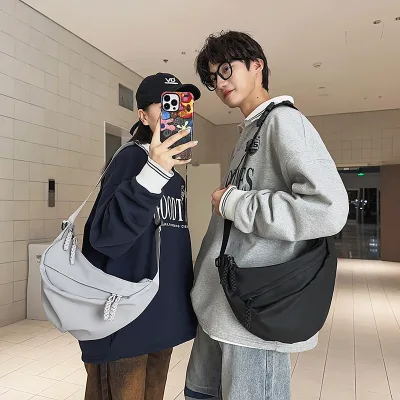 New Trending Leisure Messenger Bag Large Capacity Fashion Sports Dumpling Bag Custom LOGO Outdoor Casual Crossbody Shoulder Bag