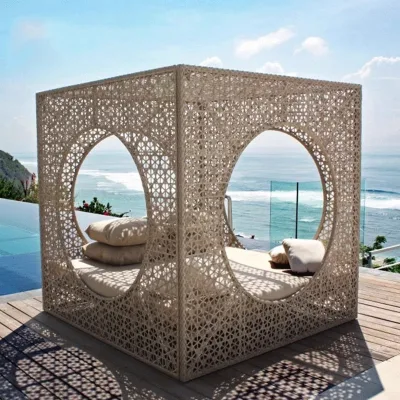 Outdoor Bird's Nest Circular Sun Loungers Beach Swimming Pool Hotels Courtyards-Creative Leisure Vine Weaving Sofa Lying Bed