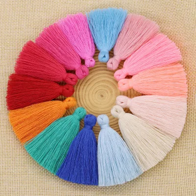 Hot Sale 5cm Cotton Tassel Vertical Tassel Decoration Crafts DIY Jewelry Home Decoration Sewing Curtain Accessories