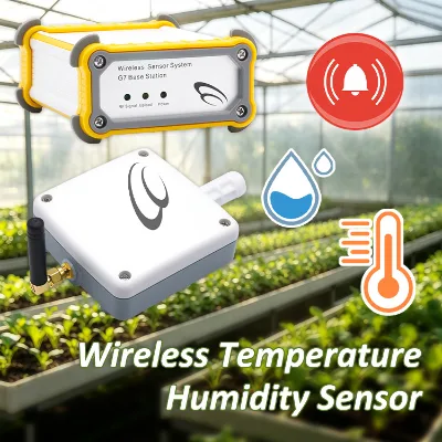 Environmental Monitoring wireless temperature humidity sensor Refrigerator Monitoring with High & Low Temperature Alarms