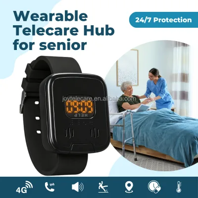 4G LTE Wearable Medical Alert Device Environmental Temperature Monitor GPS Real-Time Tracking Patient Remote Monitoring System