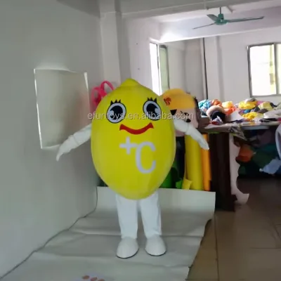Efun Yellow Hami Melon Mascot Costume Adults Honey Cantaloupe Fruit Melon Mascot Costumes for Party