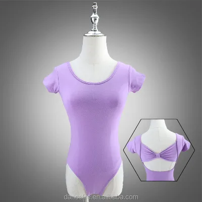 Women Black Ballet Leotard Short Sleeve Dance Leotard High Eelastic Gymnastic Bodysuit Teen Girls Balllerina Outfits for Dancing
