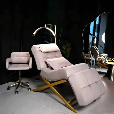 2026 New Model S-Type Eyelash Beauty Bed for Beauty Salons Nail Care Facial Cleansing Ear Cleaning and Eyelash Tattooing