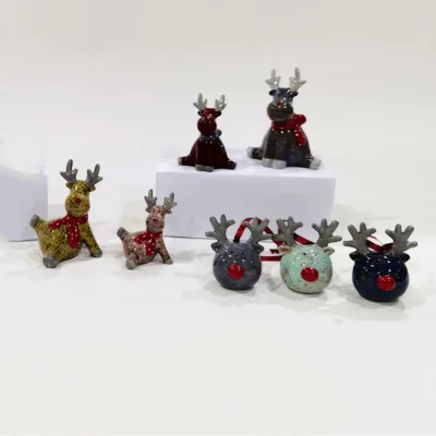 Modern Dolomite-style Christmas Elk Yoga Themed Family Party Decorations