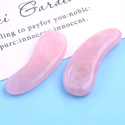 Natural Stone Pink Jade Beauty Spoon Tool for Precise Skincare Application Non Absorbent and Hygienic
