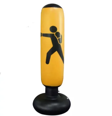 Waterhan Customized PVC Post Child Pugilism Boxing Bag Stand Air-Filled Inflatable Sand Bags High Resilience Custom Logo 25KG
