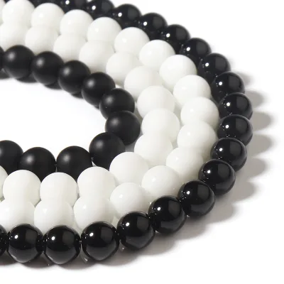 Customization 4 6 8 10mm Glass Frosted Round Beads Wholesale Loose Glass Beads.