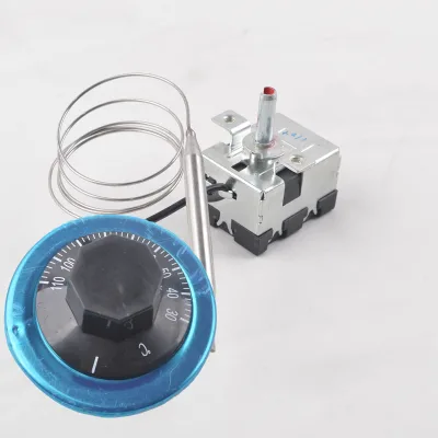 Octagonal Cover Knob Switch with 0-320℃ Temperature Control Metal Knob Electronic Components