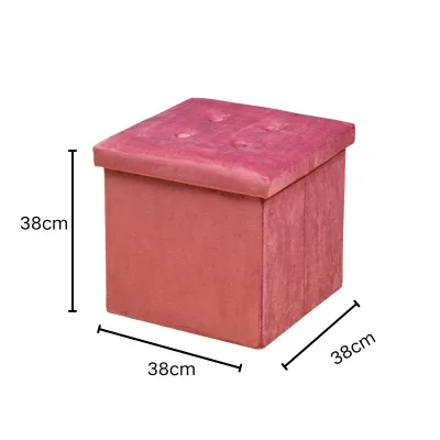 Storage Stool Ottoman Collapsible Ottoman Chair for Bedroom and Living Room Small Bench Ottoman Rectangular Cube