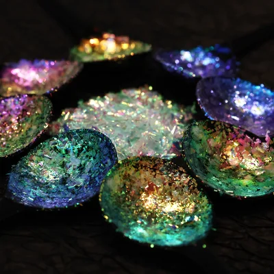 Super Chameleon Flake for Resin Art,Big Transparent Chameleon Flake with Color Shifting Effect, Cosmetic Grade Pigment Flake