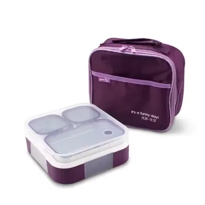 Bento Box 3 Compartments 304 Stainless Steel Lunch Box for Adults and Kids Lunch Containers BPA Free