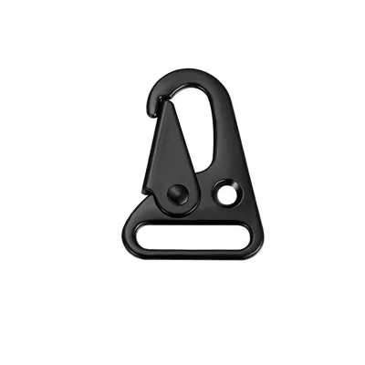 Black Zinc Alloy Snap Tactical Clasp Clips Outdoor Accessory Mountaineering Olecranon Hook Carabiner Nylon Straps Key Chain