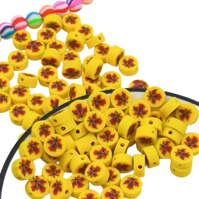 10mm Fashion Cartoon 3D Polymer Clay Slices DIY Bracelet Hei Shi Loose Bead Wholesale