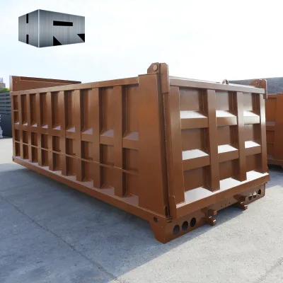New 18ft Steel Dump Truck Body Construction Materials Transport Vehicle Dumpster Truck with Overturned Design