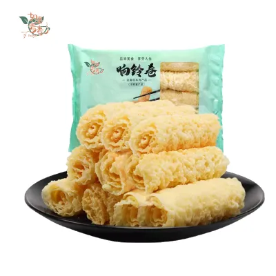 Qingchun Wholesale Fried Crispy Golden High Quality Fried Bean Curd Rolls for Food