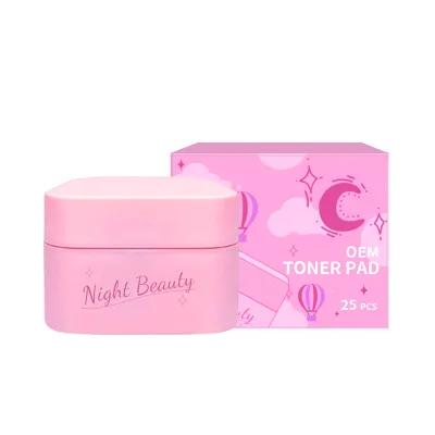 Wholesale Vitamin C Hyaluronic Acid Toner Pads Retinol Kojic Acid Face Exfoliating Pads Brightening Anti Aging 2-in-1