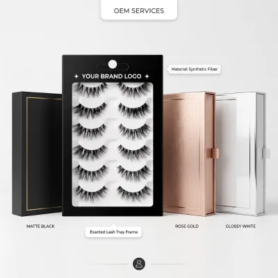 Private Label 6 Pairs False Eyelashes Natural Human Hair Full Strip Lash Custom Logo Luxury Lash Supplier for Salon