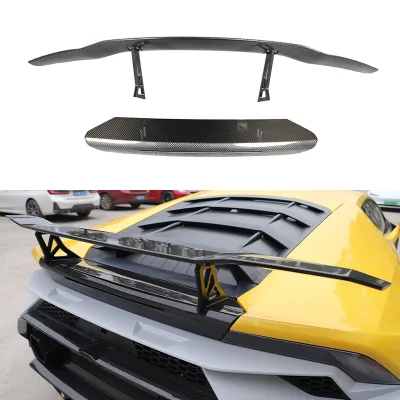 2017-2019 Car Upgrade Carbon Fiber Double Deck Rear Spoiler New Condition Fit Replacement for Huracan LP580/610