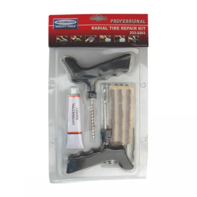 Tire Repair Tool Radial Tire Repair Kit With T-Handle Seal String and Liquide Vulcanisant