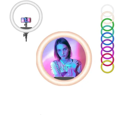 Adjustable Dimmer Selfie Ring Light Photography Lighting LED Camera Light Ring Profissional