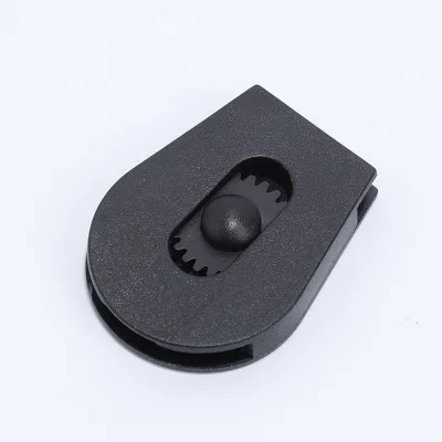 Plastic Toggle Stopper Wheeled Cord Lock for Paracord, Drawstrings, Clothing, Black
