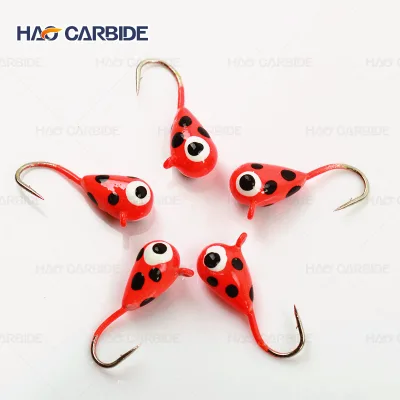 Different Colors Ice Fishing Raindrop Ice Jig,Tungsten Ice Fishing Jigs
