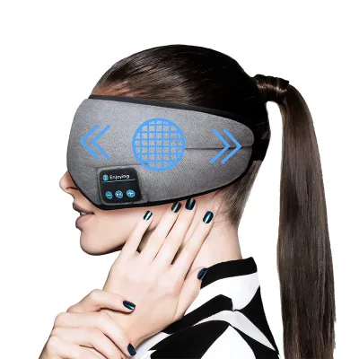 Washable Music Travel Bluetooth Sleeping Eye Mask Headphones Upgrade With Built-in Bluetooth 5.0 Speakers