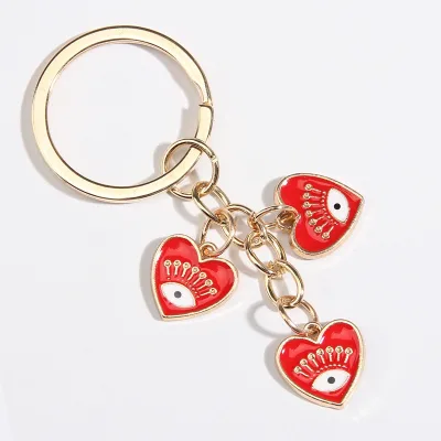 Evil Eye Keychain Charm Wholesale Custom Key Ring Accessories Turkish Blue Evil Eye Key Chain