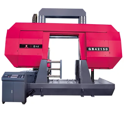 Jewer Flower GB42150 Square Column Manual Gear Motor 18kw Band Sawing Machine Metal Cutting ISO9001 CE Certified 1500mm Capacity