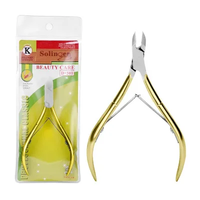 Professional Stainless Steel Silver/Gold Nail Cuticle Nippers with Double Spring High Quality and Antirust