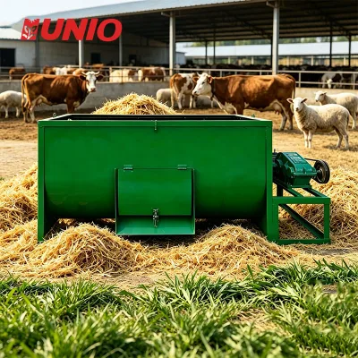 U Type TMR Mixer for Corn Silage and Alfalfa Feed Blending Farm Feed Mixer