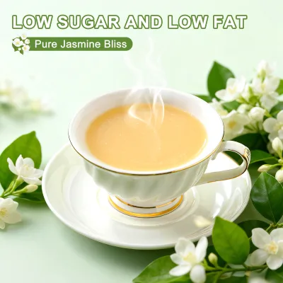 Jasmine Green Tea Latte Powder Instant Jasmine Snow Bud Tea Latte Drink Low Fat Soluble Milk Tea Powder for Daily Relax Beverage