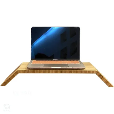 Bamboo Studio Monitor Speaker Stand Height Adjustable Monitor and Laptop Stand Monitor Desk Stand Riser