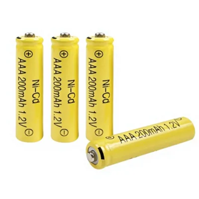 Nickel-Cadmium (Ni-Cd) AAA 12V 200mAh 2.4Wh Solar Light Remote Control Car Electric Toy Bubble Gun Battery 8.513g