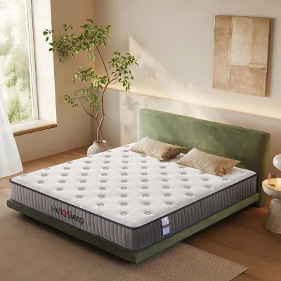 Hypo-allergenic Modern Hybrid Pocket Spring Box Top Mattress with High-Carbon Pocket Coil and Compressed Vacuum Packaging